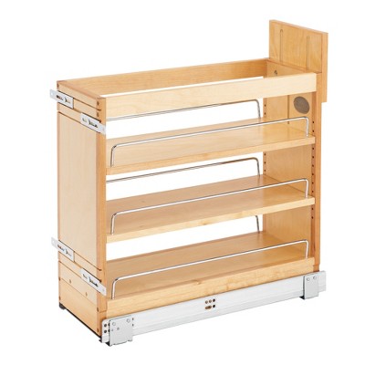 Rev-A-Shelf 448-BDDSC Innovative Door/Drawer Base Soft Close Kitchen Cabinet Storage Organizer, Natural Maple Wood