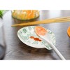 Nat & Jules Green Paisley 6 x 4 Glossy Ceramic Oval Countertop Spoon Rest - 4 of 4