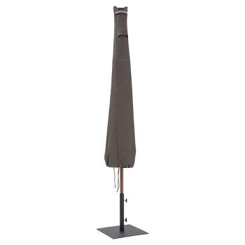 Ravenna Patio Umbrella Cover - 11' DIA Round or 8' Square - Dark Taupe - Classic Accessories