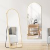 Beautyolove 56"x21"Full Length Mirror Arch Floor Mirrors,Gold - 3 of 4