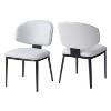 NicBex Modern Upholstered Armless Set of 2 Dining Chairs with Metal Legs,Minimalist Small Office Chairs,Living Room Accent Chairs - 2 of 4