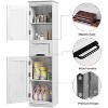 Acekool 67" Tall Storage Cabinet with Glass Doors, Drawer, Adjustable Shelves, Modern Organizer for Bathroom Living Room - 4 of 4