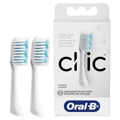 Oral-B Clic Refills Extra Soft Deep Clean Toothbrush - White - 2ct