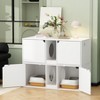 FUFU&GAGA Cat Cabinet Double Door Double Space Magnetic Door Separate Litter Collector Minimalist Modern Style - 2 of 4