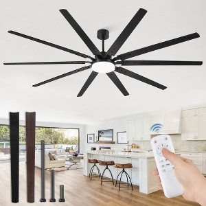 Arceso 100" Industrial Modern Ceiling Fan with LED Light and Remote for Indoor - 1 of 1