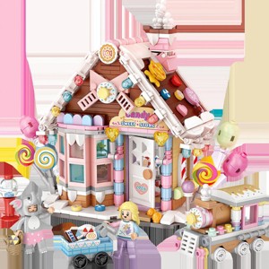 INFURNIC 3D Puzzles Mini Candy House Building Set 781 PCS Dessert Store Construction Toy Fun Gift for All Ages, Multicolored, 7.8"*5.85"*3.12" - 1 of 4