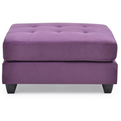 Passion Furniture Malone Tufted Ottoman