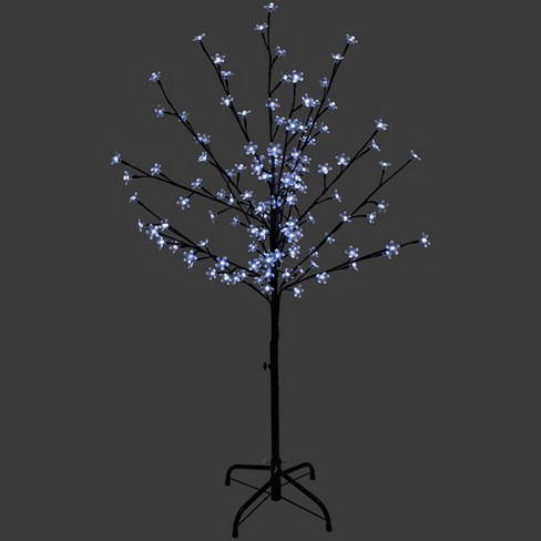 Northlight 4' Pre-Lit Sakura Cherry Blossom Artificial Flower Tree - Pure White LED Lights - image 1 of 4