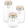 Martha Stewart Rindleton 3 Piece Glass Canister Set With Ceramic Lids 