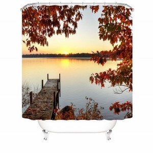 Bridge Shower Curtains for Bathroom Waterproof Fabric Bath Curtain Durable Soft Stylish Bathroom Decor 72x72 Inch - 1 of 1