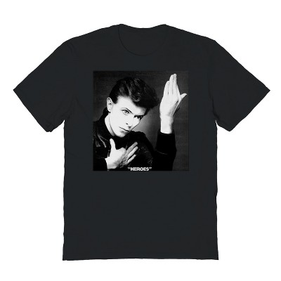 David Bowie Men's Heroes 1 Short Sleeve Graphic Cotton T-Shirt