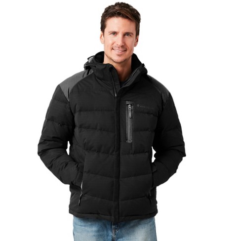 Men's Free Country Ottoman Mid Weight Parka Jacket Black M : Target