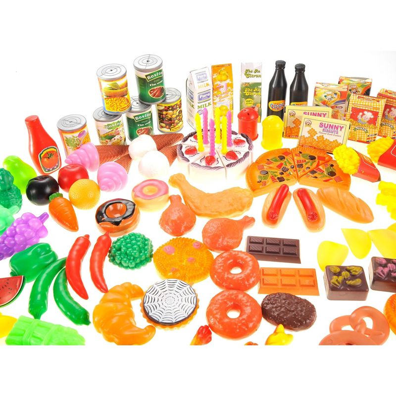 Insten 130 Piece Deluxe Pretend Play Toy Food Assortment Set for Kids, 5 of 8