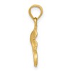 Black Bow Jewelry 14k Yellow Gold Small Satin and Diamond Cut Textured Pendant - 2 of 4