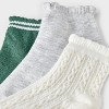 Women's Pointelle 3pk Ankle Socks with Scallop Cuff - Auden™ 4-10 - 3 of 3