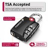 Fosmon 6 Pack TSA Locks for Luggage, Padlock Combination Lock Easy to Set TSA Luggage Locks TSA Approved for Travel Suitcase Backpack & Locker, Black - 2 of 4