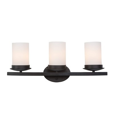 Yosemite Home Decor 101-3V-ORB Columbia Rock Collection Three Light Vanity, 3 23.5-Inch Width, Oil Rubbed Bronze, 52 Piece