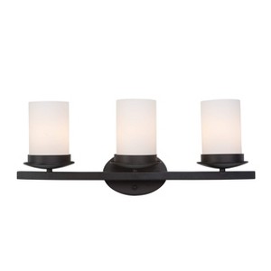 Yosemite Home Decor 101-3V-ORB Columbia Rock Collection Three Light Vanity, 3 23.5-Inch Width, Oil Rubbed Bronze, 52 Piece - 1 of 4