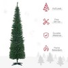 YOOCOZZ Christmas Decoration - 7ft Artificial Pencil Christmas Tree, Slim Christmas Tree with 499 Realistic Branch Tips and Plastic Stand, Green - 4 of 4