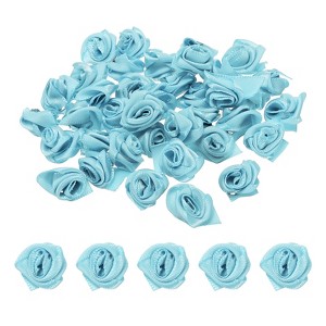 Unique Bargains Satin Fabric Decorative DIY Craft Embellishment Ribbon Roses 50 Pcs - 1 of 4