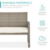 Best Choice Products 4-Piece Outdoor Wicker Patio Conversation Furniture Set w/ Table, Cushions - 3 of 4