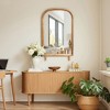 LuxenHome Horizon Arch Wooden 23.6" W x 39.6" H Wall Mirror with Legs Brown - 2 of 4