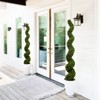 XINGHANZHENXUAN 2 Pcs Outdoor Plastic Boxwood, Topiary Bonsai Artificial Spiral Tree Plant - 4 of 4