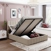Full Size Upholstered Bed Frame With Thick Fabric, Platform Bed With Headboard With A Hydraulic Storage System-Cuddlewood - 2 of 4