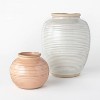 11" Ceramic Ribbed Vase Gray - Threshold™ designed with Studio McGee - image 4 of 4