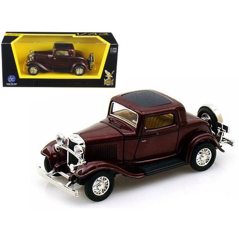 1932 Ford 3-Window Coupe Burgundy 1/43 Diecast Model Car by Road Signature