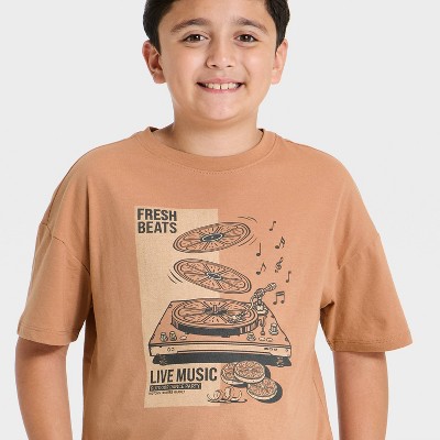 Cat & Jack Boys' Short Sleeve Oversized Graphic T-Shirt - Cat & Jack™ Coral Red M — фото 2