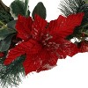 DOMETOUR 23.5 Inch Artificial Christmas Wreath, Poinsettia/Berry/Eucalyptus Wreath for Front Door Christmas Decor Indoor Outdoor - 4 of 4