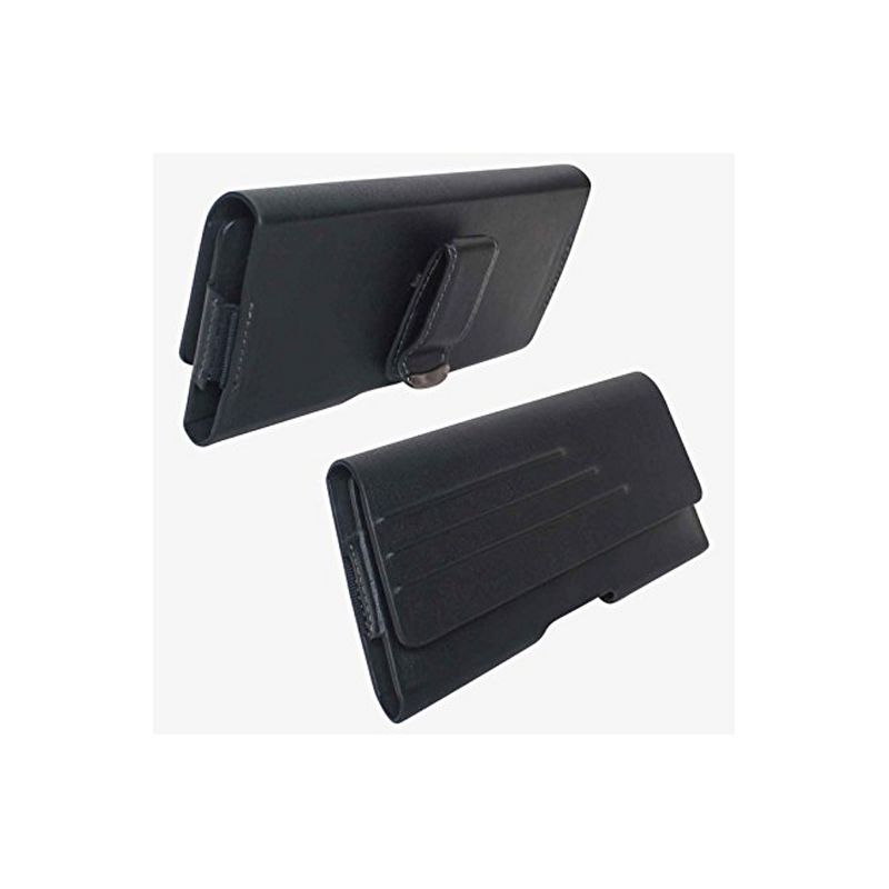 Verizon Universal Leather Pouch with Belt Clip for Medium Size Devices - Black, 3 of 4
