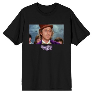Willy Wonka & the Chocolate Factory 1964 Gene Wilder Men's Black Graphic Tee - 1 of 2