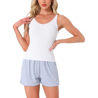 INSPIRE CHIC Women's Loungewear Sleeveless Soft V Neck Cami Soild Casual Sleepshirts