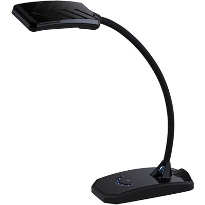 360 Lighting Modern Desk Table Lamp with USB Charging Port LED Gooseneck Black Touch On Off Dimmer for Bedroom Bedside Office