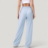Anna-Kaci Active Women's Wide Leg Lounge Pants with Elastic Waistband and Adjustable Drawstring Closure - 3 of 4