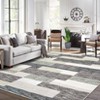Indoor Modern Geometric Patchworked Area Rugs for Bedroom Living Room, Washable Non Slip Contemporary Carpet for Home Office - 2 of 4