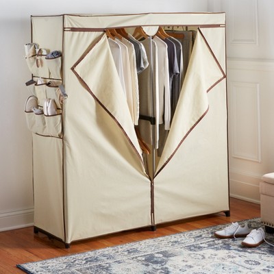 BrylaneHome 60" 2-Door Portable Wardrobe Closet