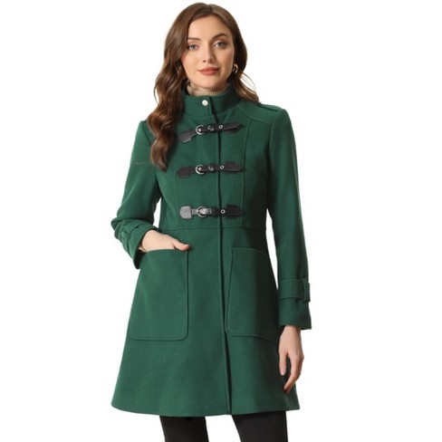 Green peacoat women's best sale