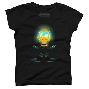 Girl's Design By Humans Zenergy Robot Yoga By alnavasord T-Shirt - 1 of 2