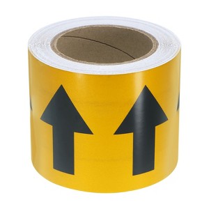 Unique Bargains 360 Degree Visibility Directional Flow Arrow Tape for Pipe Flow Labeling - 1 of 4