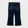 Toddler Girls' Adaptive Flare Leg Jeans - Cat & Jack™ Dark Wash - 2 of 3