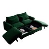86.6" Corduroy Cloud Sectional Sofa Bed with Deep Seat & 2 Storage Ottomans - 4 of 4