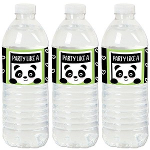 Big Dot of Happiness Party Like a Panda Bear - Baby Shower or Birthday Party Water Bottle Sticker Labels - Set of 20 - 1 of 4