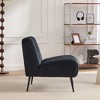 APRILSOUL 24.4" Wide Modern Upholstered Armless Chair with Black Metal Legs, Velvet,for Living Room,Bedroom,Office and Reading Room - 4 of 4