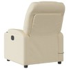 vidaXL Cream Fabric Massage Recliner Chair - Vintage Seating Solution With Manual Recline, Vibration Massage, Cup Holders, Usb - 4 of 4