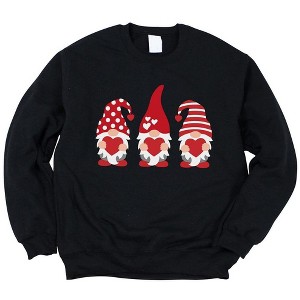 Simply Sage Market Women's Graphic Sweatshirt Valentine's Gnomes - 1 of 4