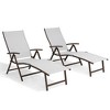 Crestlive Products Outdoor Aluminum Folding Recliner Adjustable Chaise Lounge (Set of 2) - 2 of 4