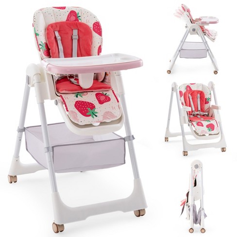 Folding baby discount chair with tray